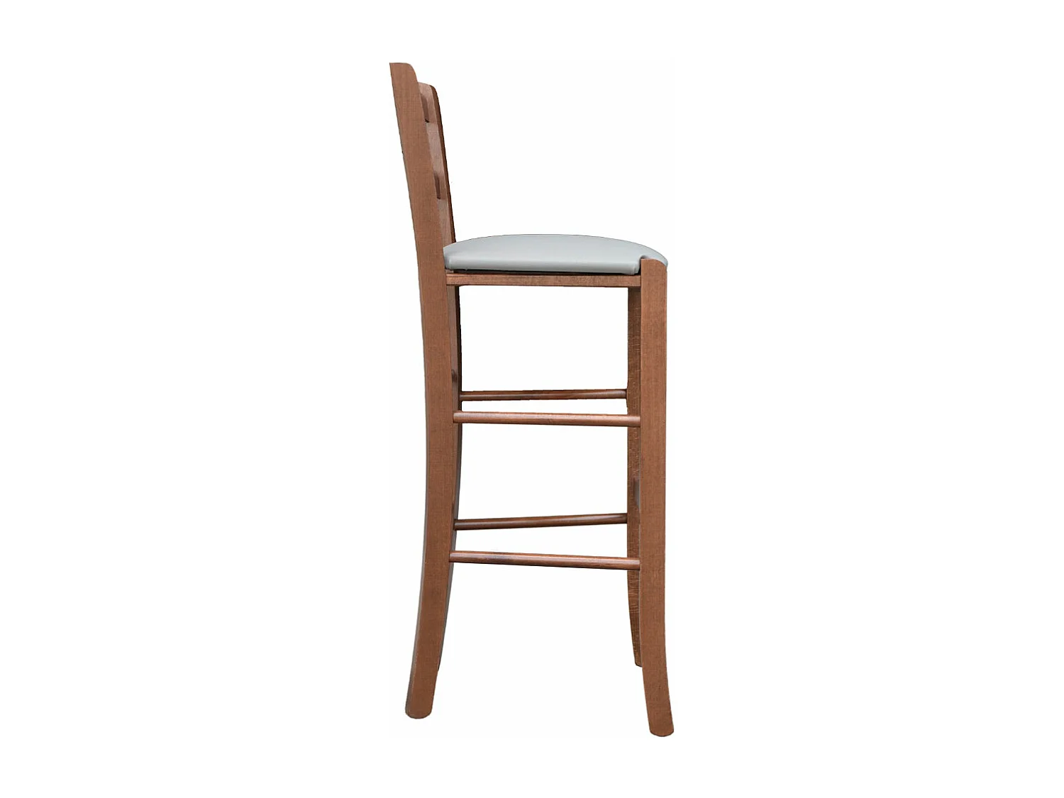 Cadre en bois foncé Venice h 73 avec assise imprimée gris/tortora