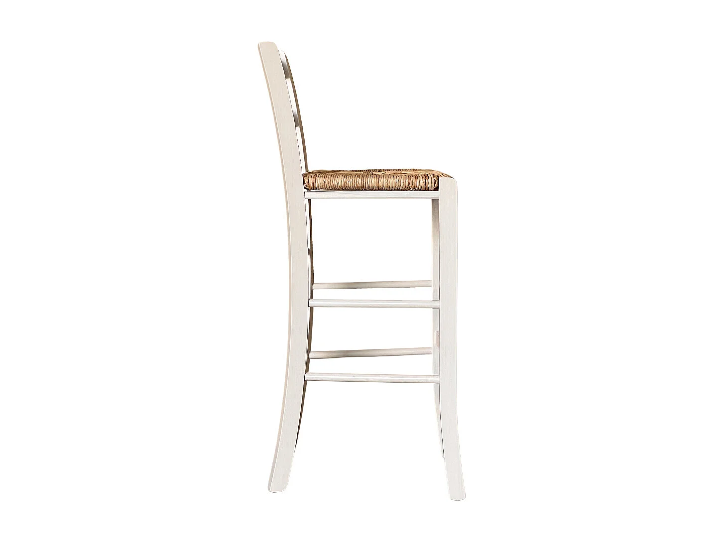 Tabouret haut en bois blanc 73 cm Style rustique pour la maison et le bar