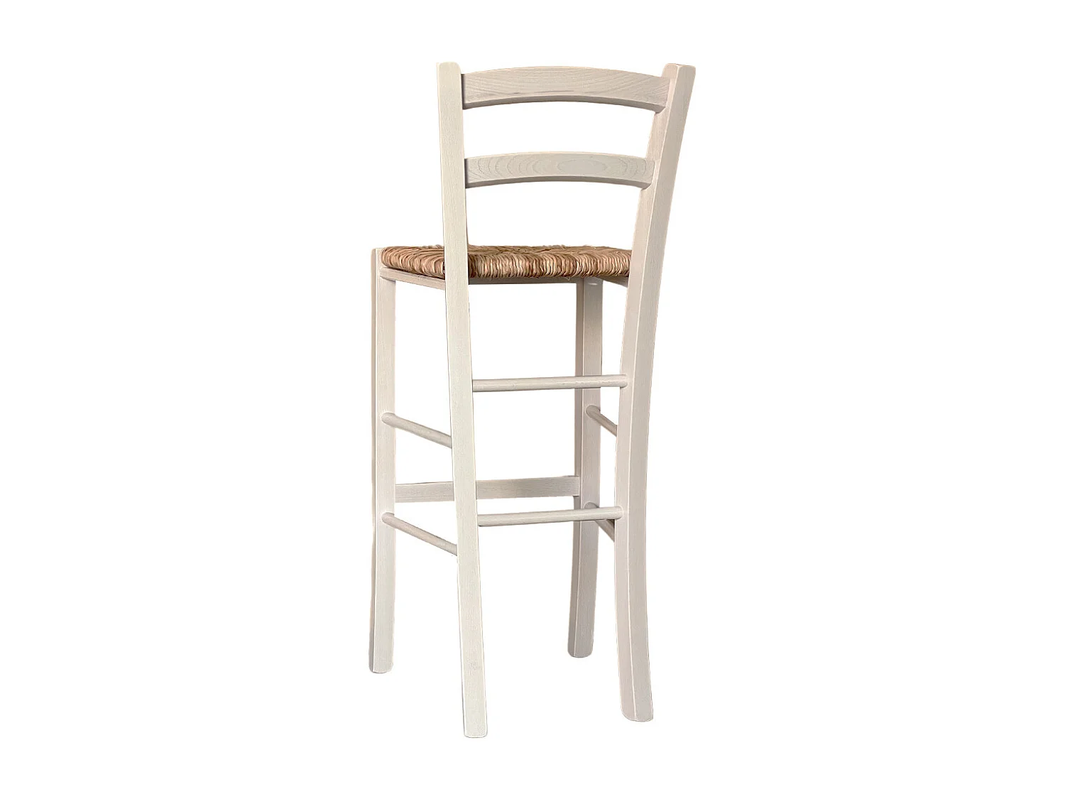 Tabouret haut en bois blanc 73 cm Style rustique pour la maison et le bar