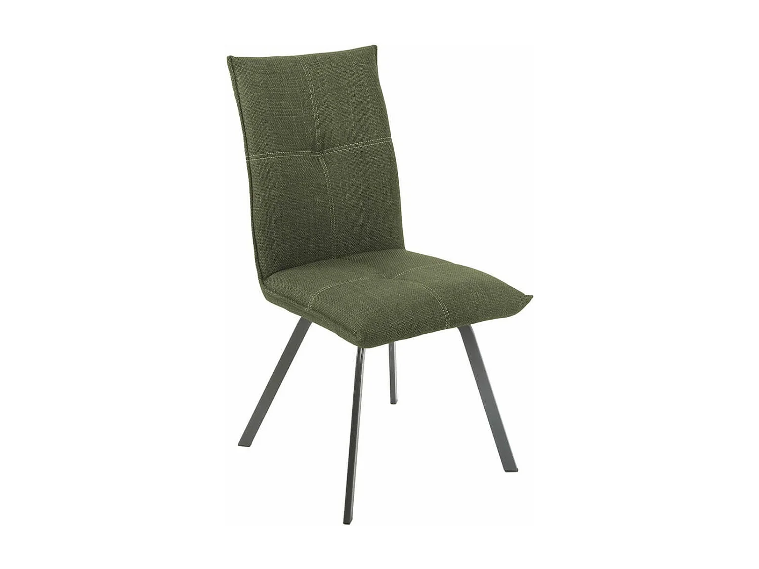 BISPO - Lot de 2 Chaises Tissu Coloris Vert kaki