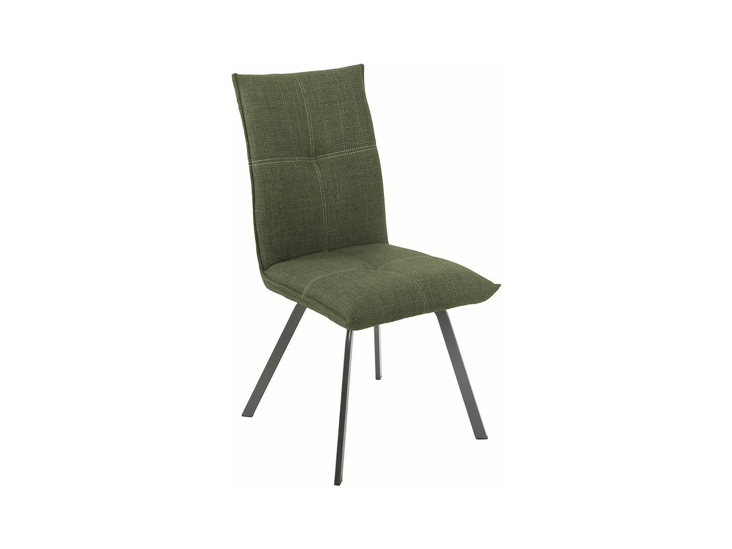 BISPO - Lot de 2 Chaises Tissu Coloris Vert kaki