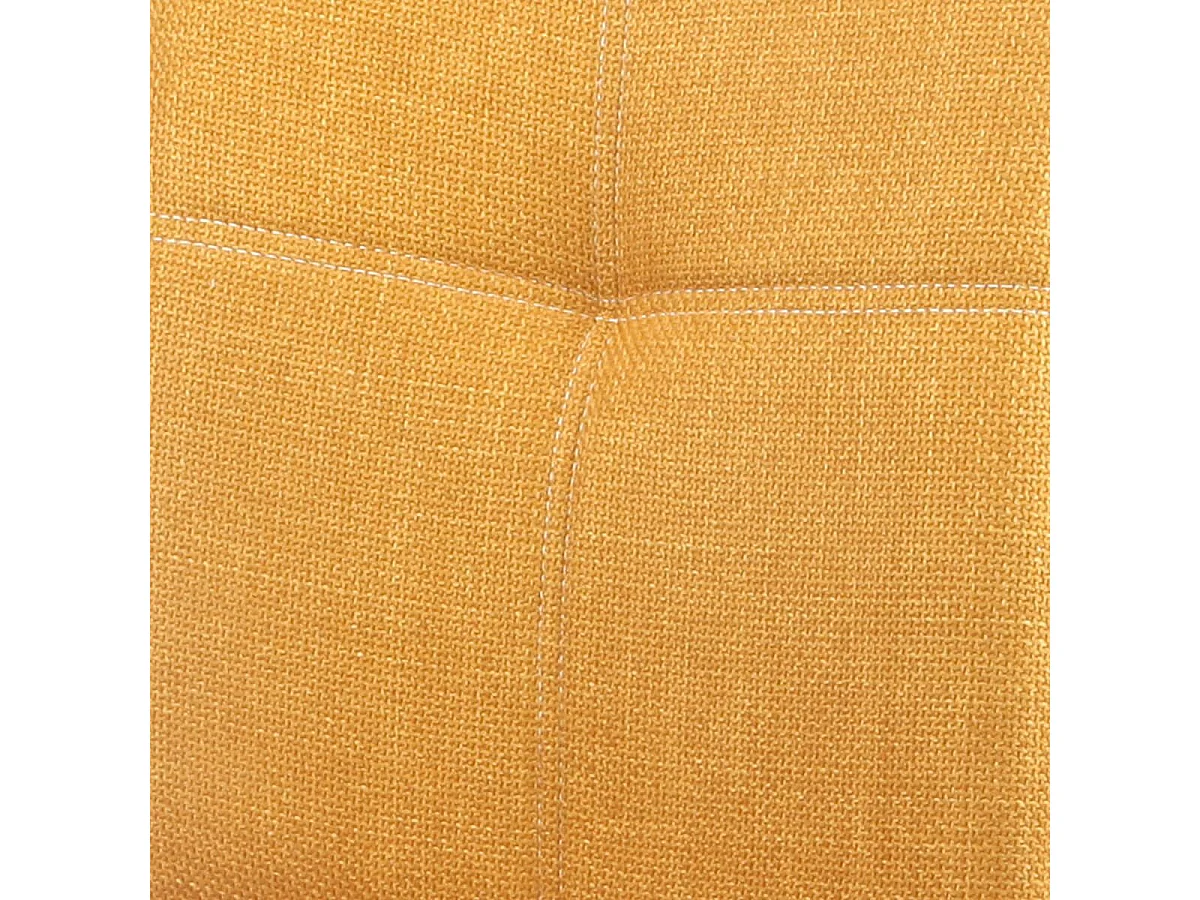 BISPO - Lot de 2 Chaises Tissu Texturé Coloris Jaune moutarde