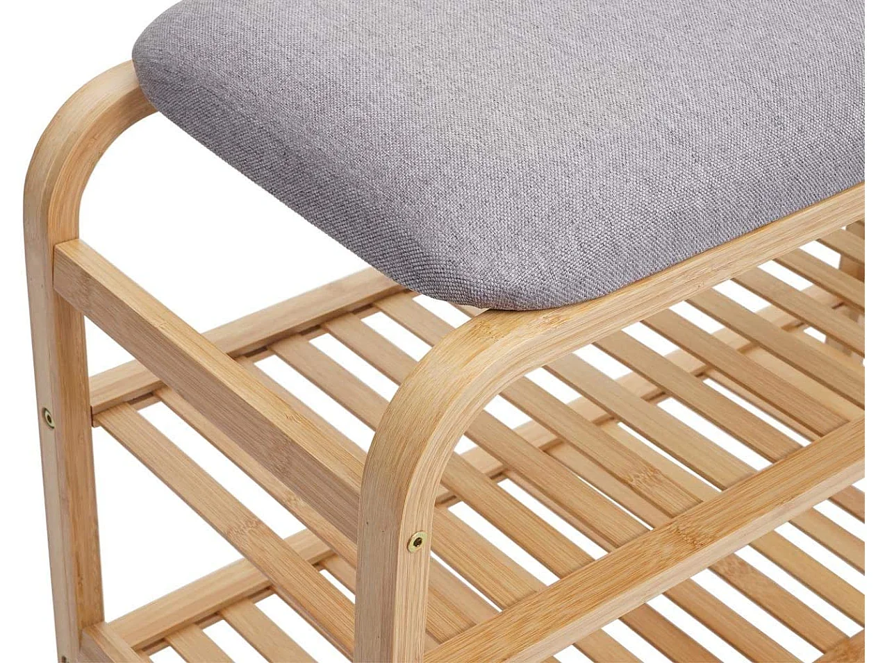 Banc étagère à chaussures bambou marron 70 x 30 x 50 cm BAN04049