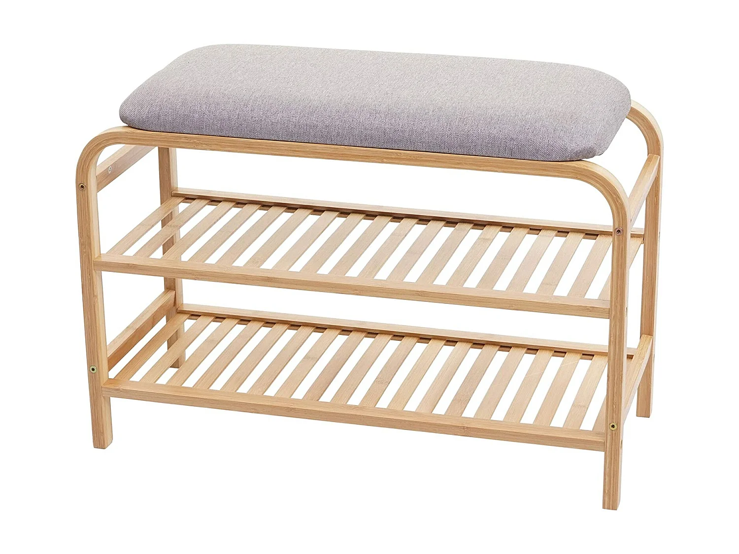 Banc étagère à chaussures bambou marron 70 x 30 x 50 cm BAN04049