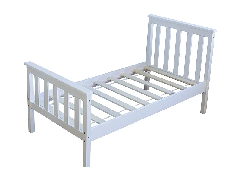 Lit pour enfant 70x140cm bois blanche 148 x 75 x 82 cm LIT06080