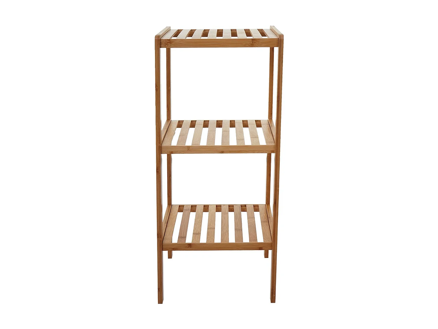 Étagère rangement salle de bambou marron 34 x 33 x 80 cm SDB04022