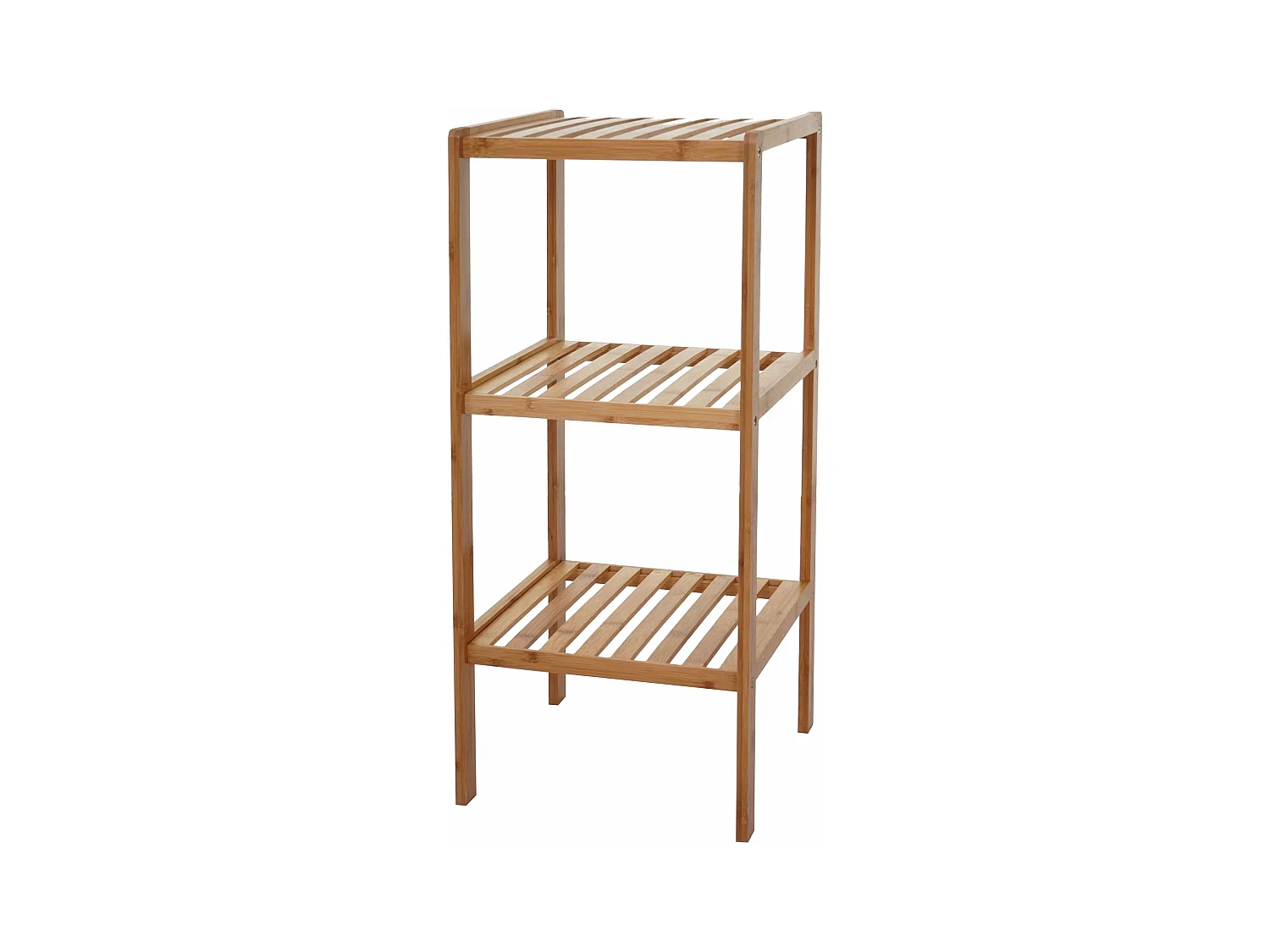 Étagère rangement salle de bambou marron 34 x 33 x 80 cm SDB04022