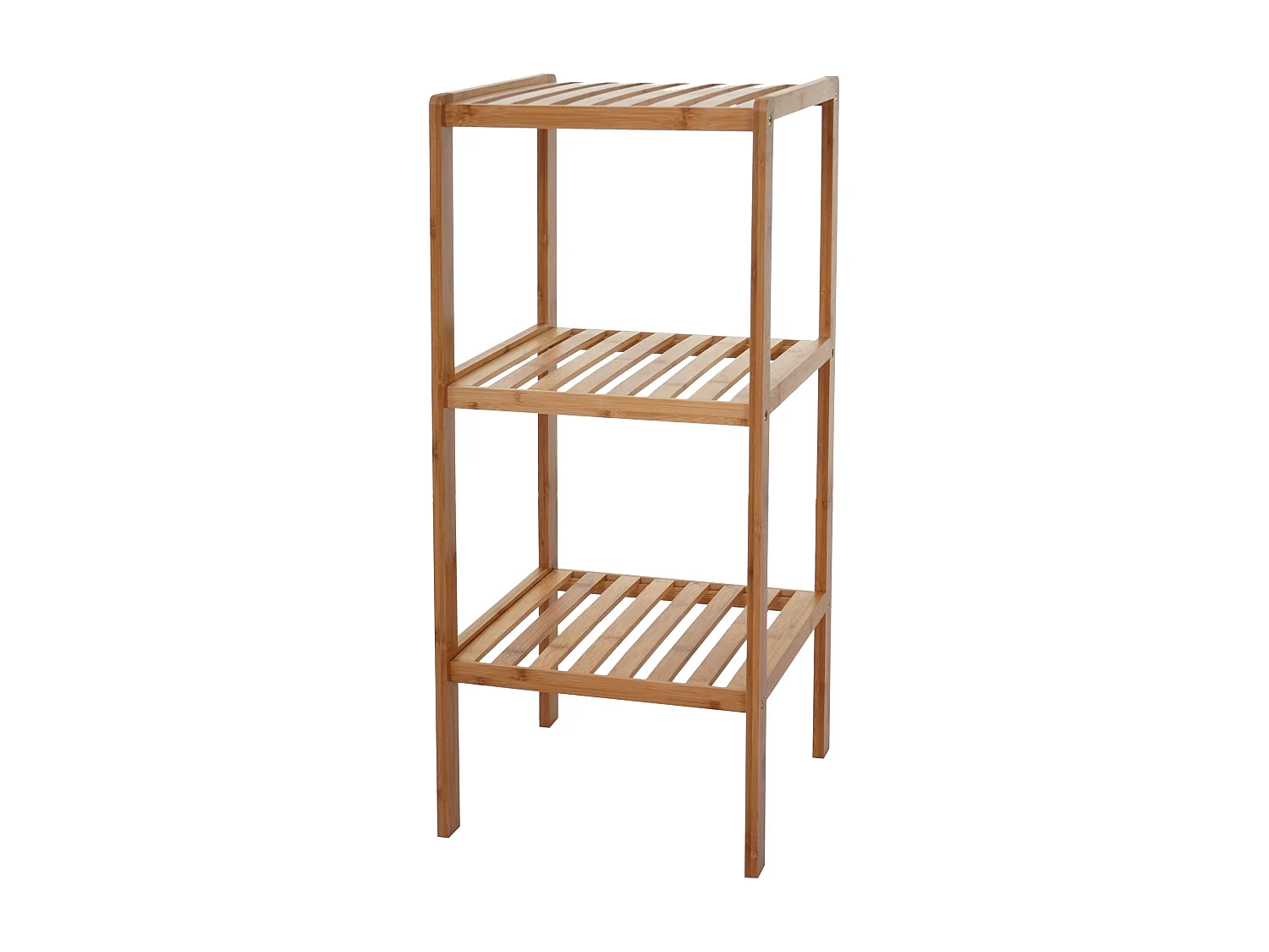 Étagère rangement salle de bambou marron 34 x 33 x 80 cm SDB04022