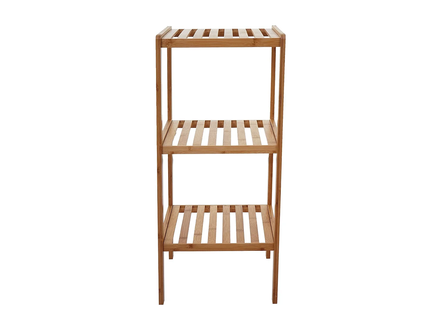 Étagère rangement salle de bambou marron 34 x 33 x 80 cm SDB04022