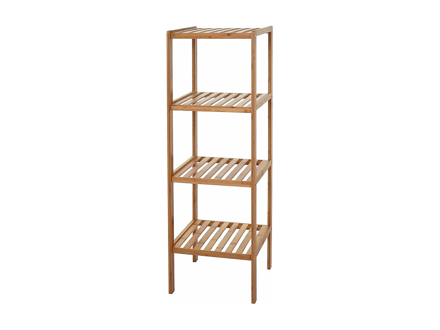 Étagère rangement salle de bambou marron 34 x 33 x 110 cm SDB04020