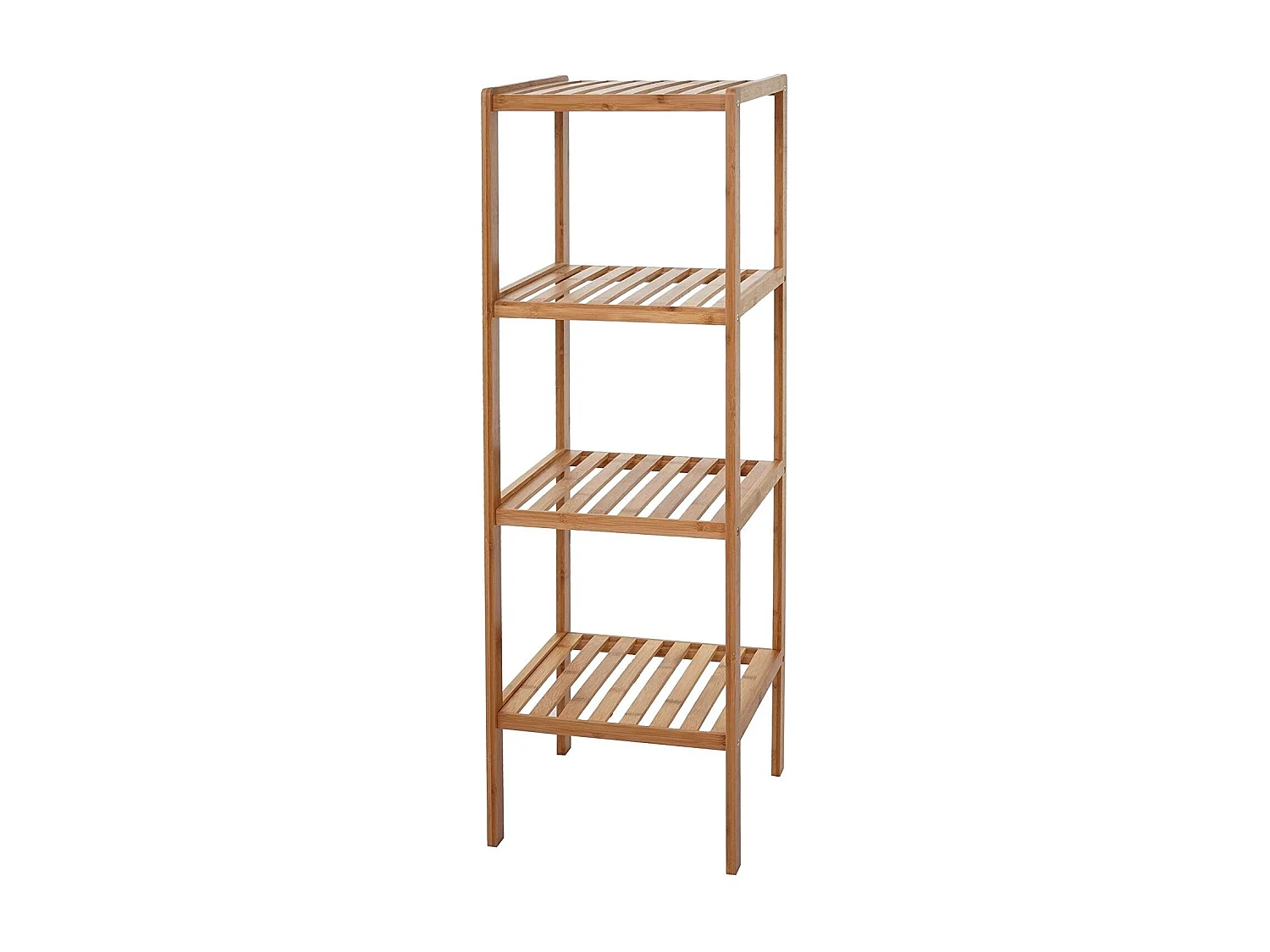 Étagère rangement salle de bambou marron 34 x 33 x 110 cm SDB04020