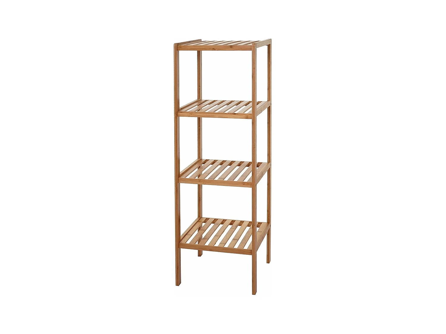Étagère rangement salle de bambou marron 34 x 33 x 110 cm SDB04020