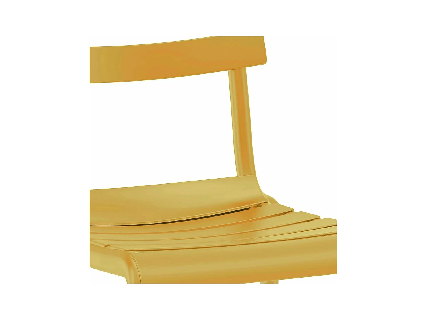 TANGUY - Lot de 4 Chaises en Plastique Recyclé et Polypropylène Jaune