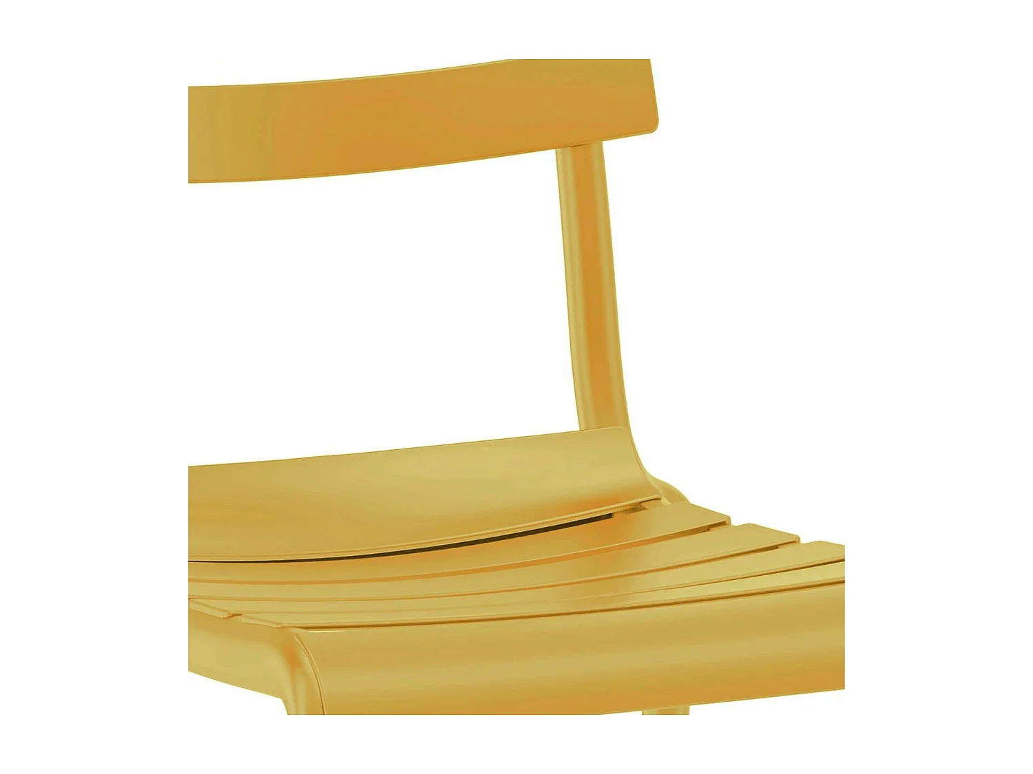 TANGUY - Lot de 4 Chaises en Plastique Recyclé et Polypropylène Jaune