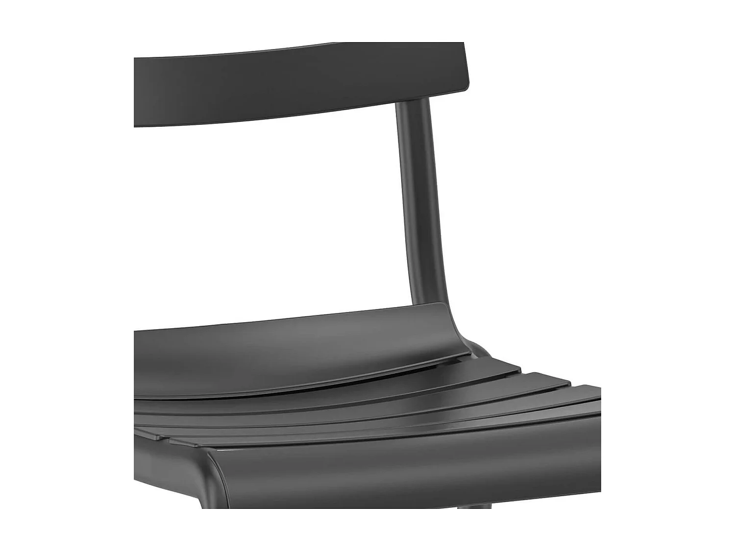 TANGUY - Lot de 4 Chaises en Plastique Recyclé et Polypropylène Anthracite