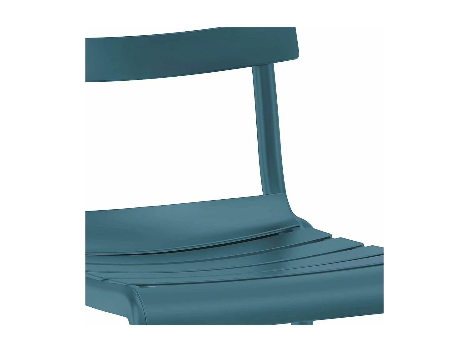 TANGUY - Lot de 4 Chaises en Plastique Recyclé et Polypropylène Turquoise