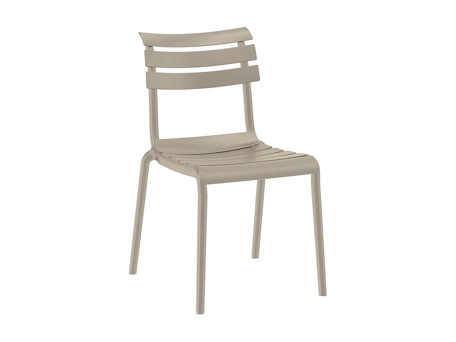TANGUY - Lot de 4 Chaises en Plastique Recyclé et Polypropylène Beige