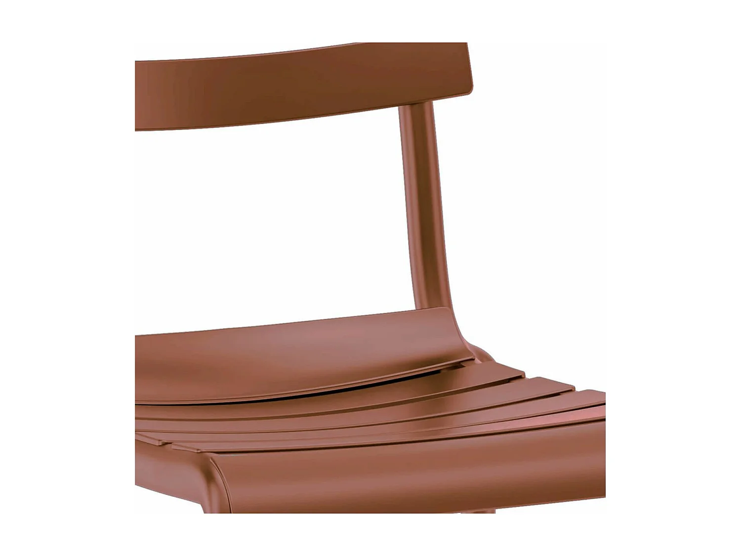 TANGUY - Lot de 4 Chaises en Plastique Recyclé et Polypropylène Rouge Terracotta