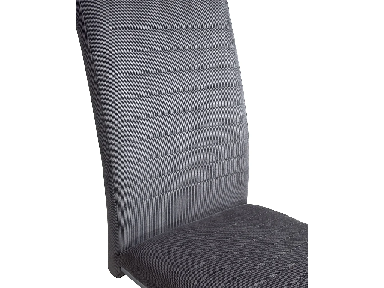 Lote 2 sillas de comedor diseño tela patas metálicas OPUS (Gris)