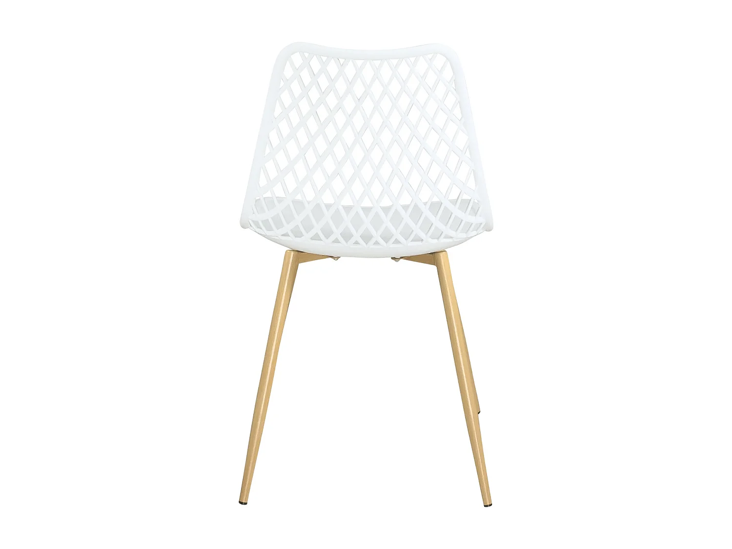 Lot 2 chaises modernes scandinaves pieds métal KIA (blanc)