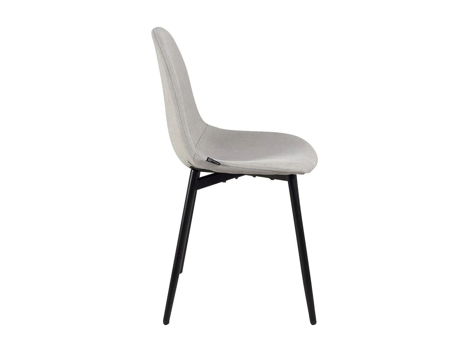 Lote 4 sillas de comedor tela patas metálicas NOVA (Gris)