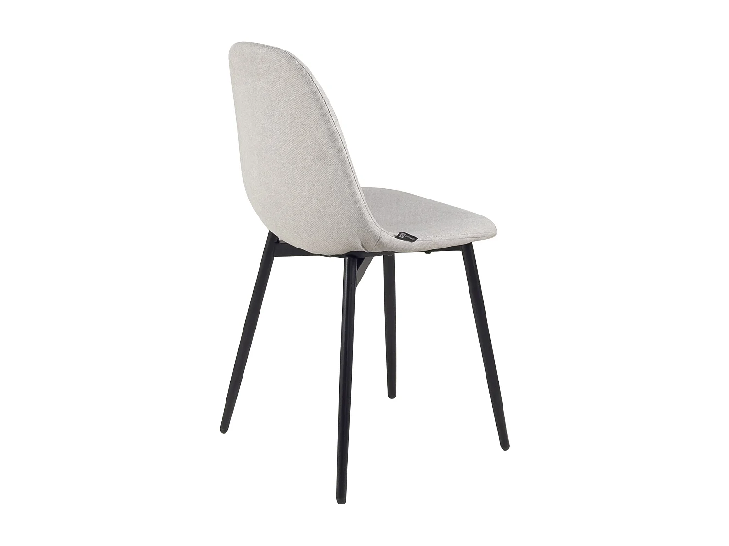 Lote 4 sillas de comedor tela patas metálicas NOVA (Gris)