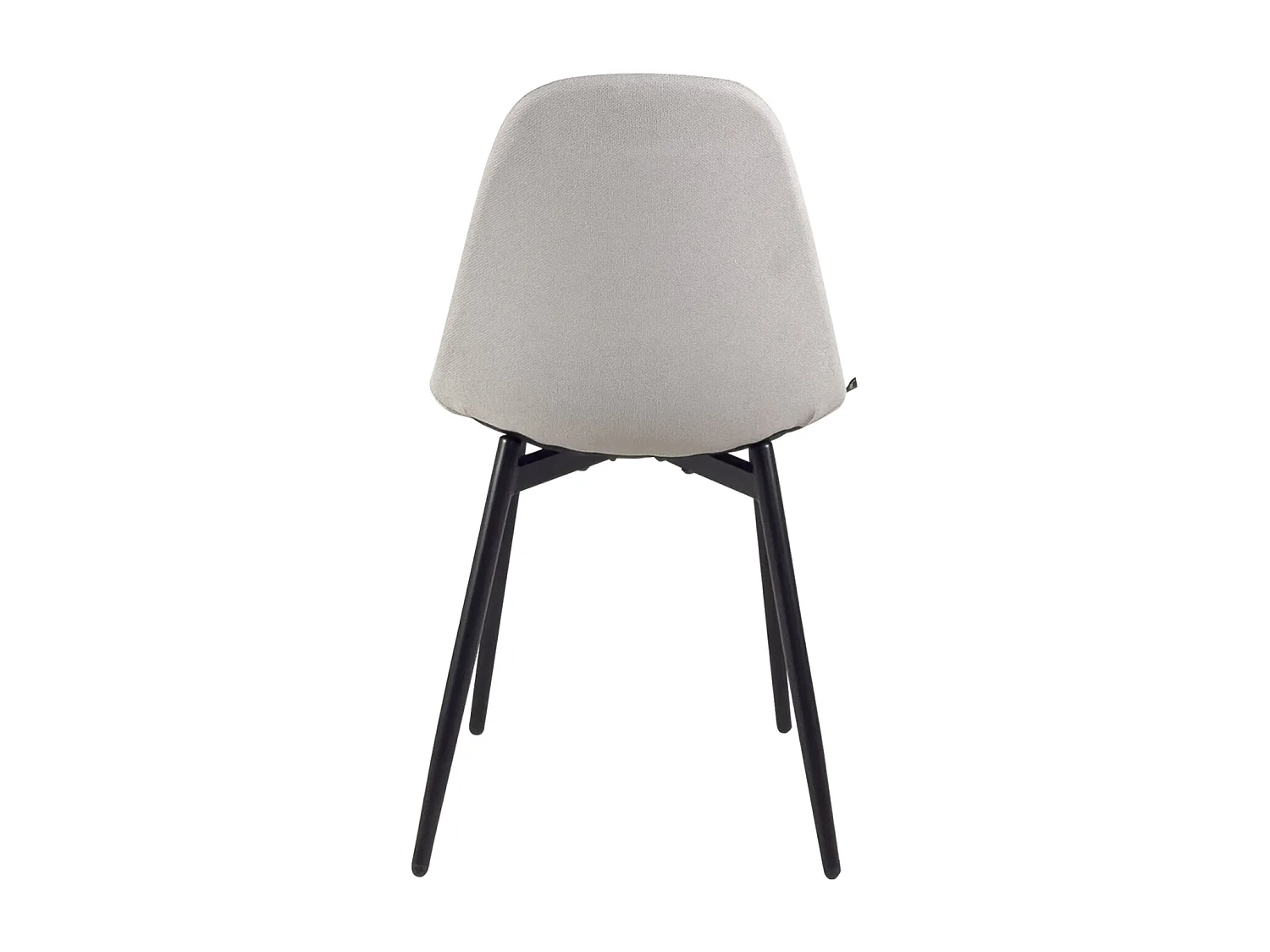 Lote 4 sillas de comedor tela patas metálicas NOVA (Gris)