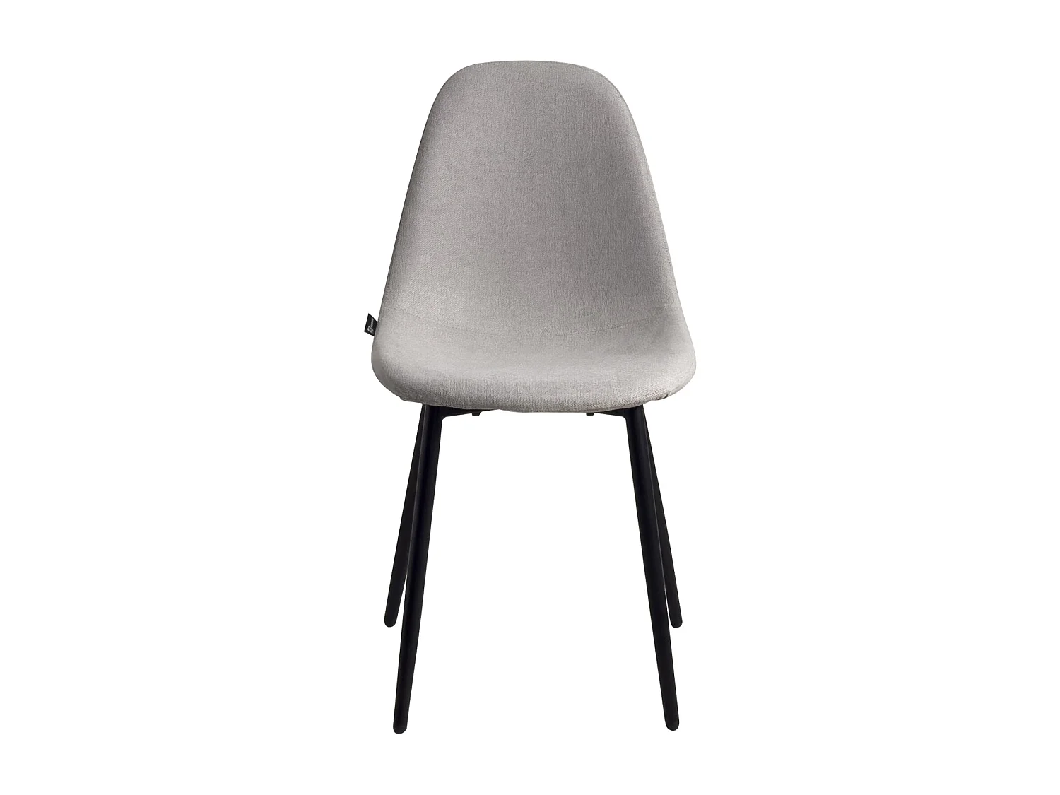 Lot 4 chaises salle à manger tissu pieds métal NOVA (gris)