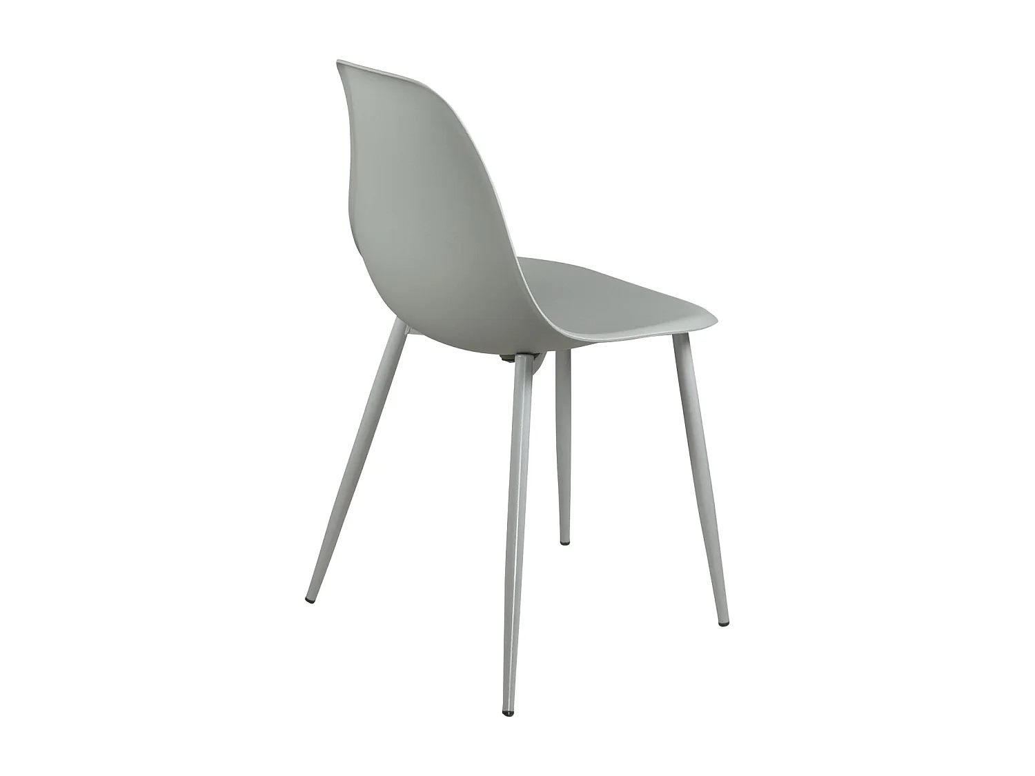 Lot 4 chaises de cuisine design pieds métal NOVA (gris)