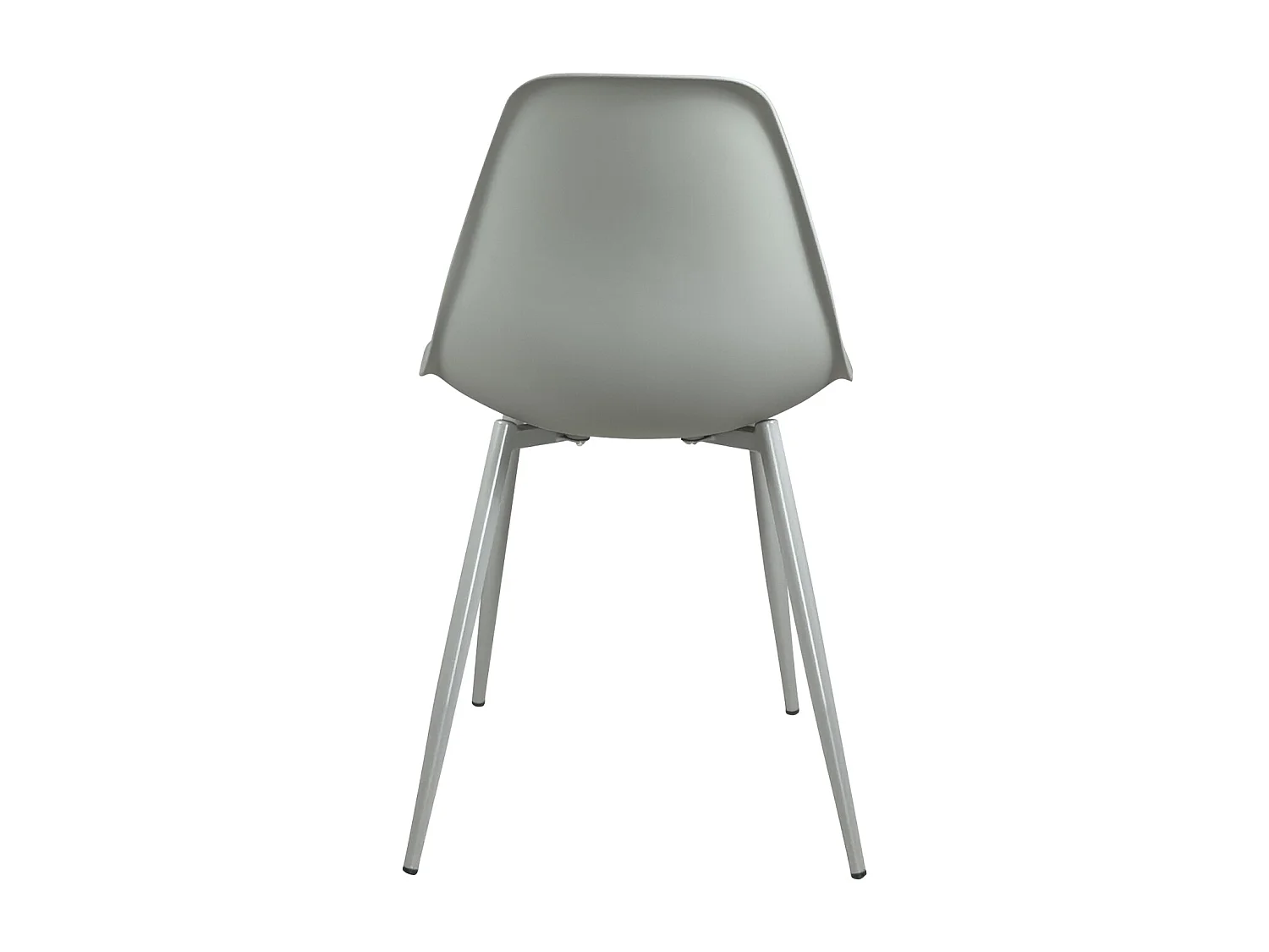Lot 4 chaises de cuisine design pieds métal NOVA (gris)
