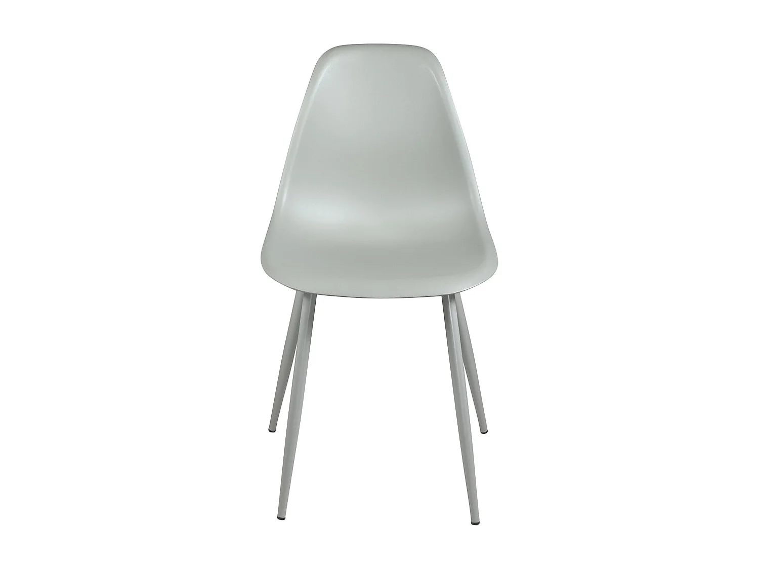 Lot 4 chaises de cuisine design pieds métal NOVA (gris)