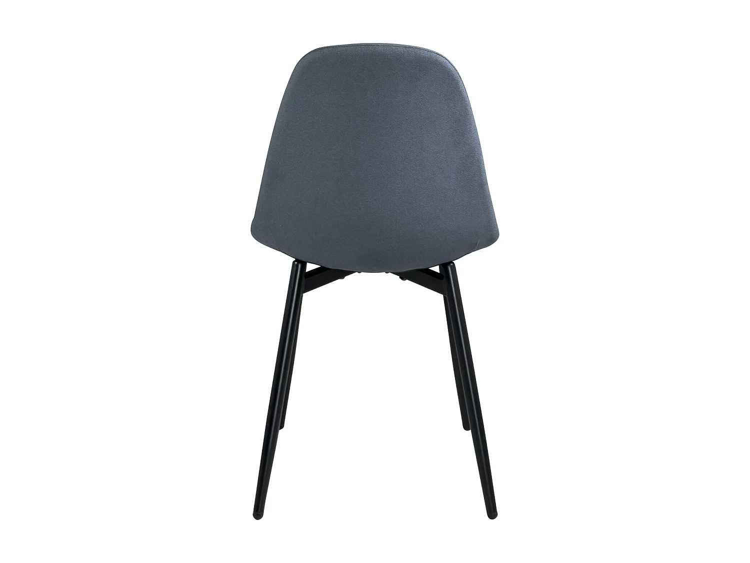 Lot 4 chaises salle à manger tissu pieds métal NOVA (bleu)