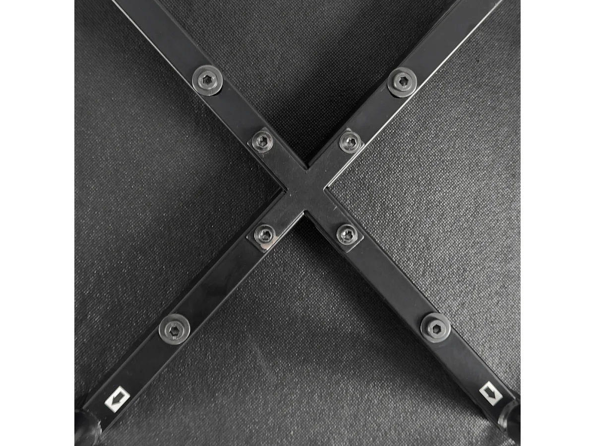 Lot 4 chaises salle à manger tissu pieds métal NOVA (bleu)