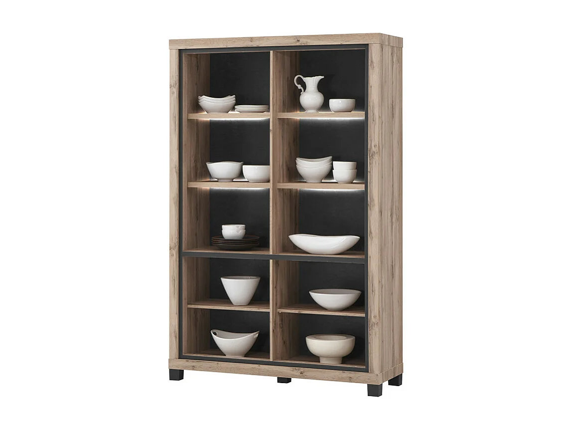 Vitrine avec éclairage 2+2 portes Elégance