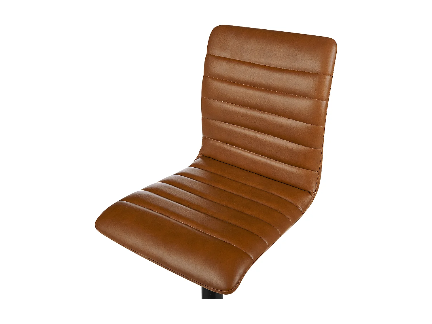 Lot de 2 chaises de bar LUCERNE Cuir PU Marron doré