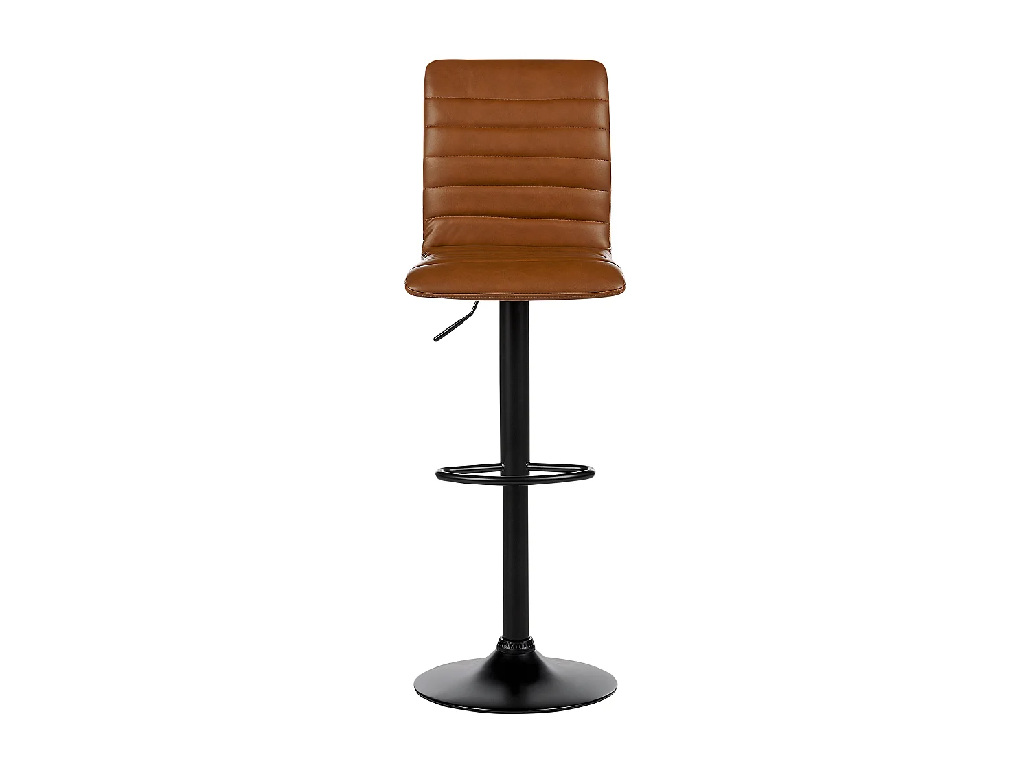 Set van 2 barstoelen LUCERNE Kunstleer Draaibaar Goudbruin