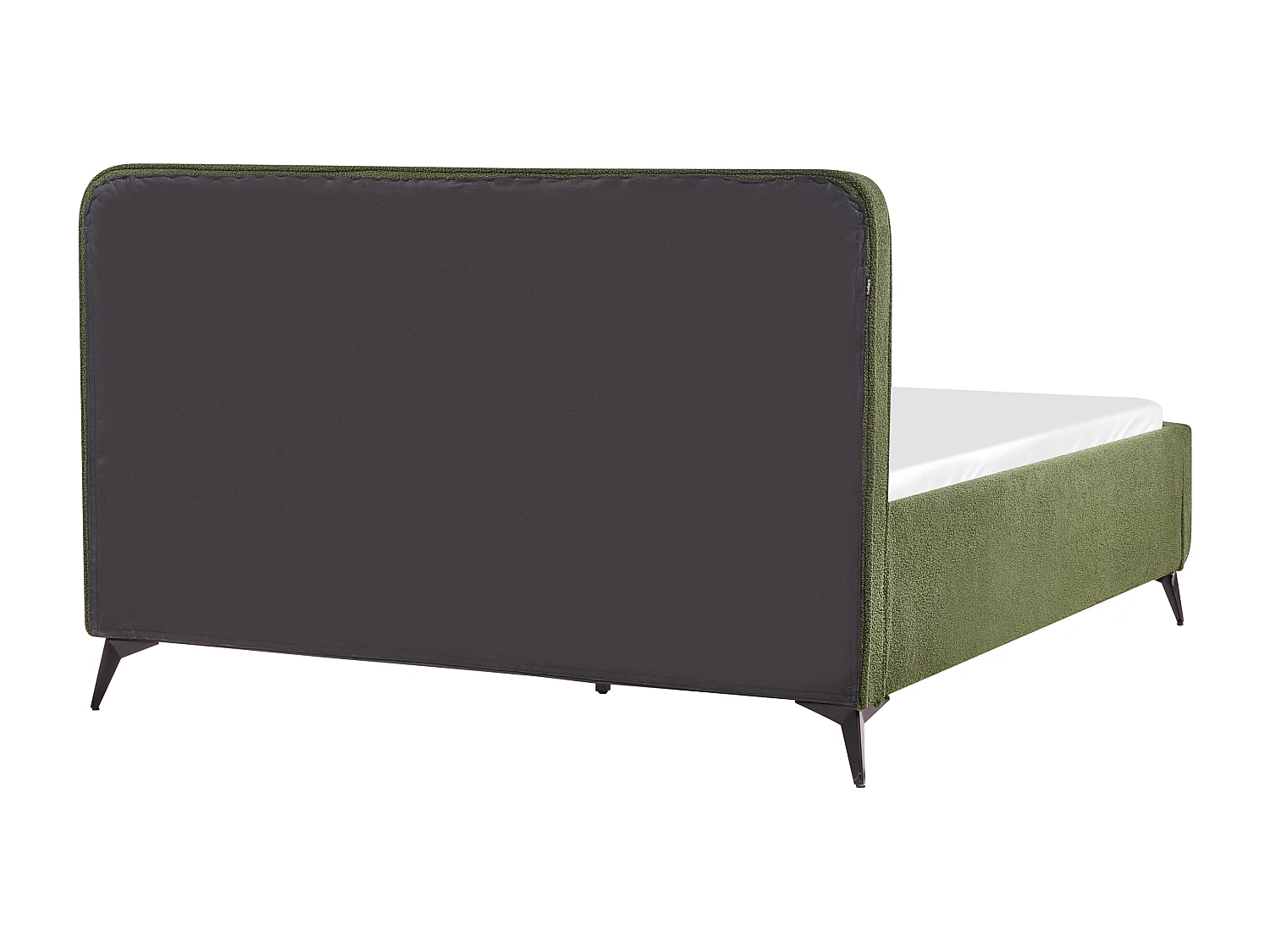 Lit avec sommier Bouclé VALOGNES 160 x 200 cm Vert foncé