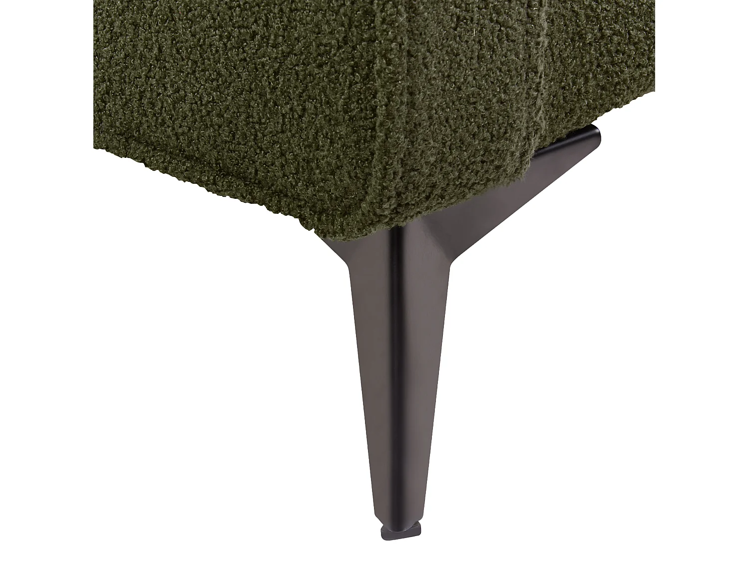 Lit avec sommier Bouclé VALOGNES 160 x 200 cm Vert foncé