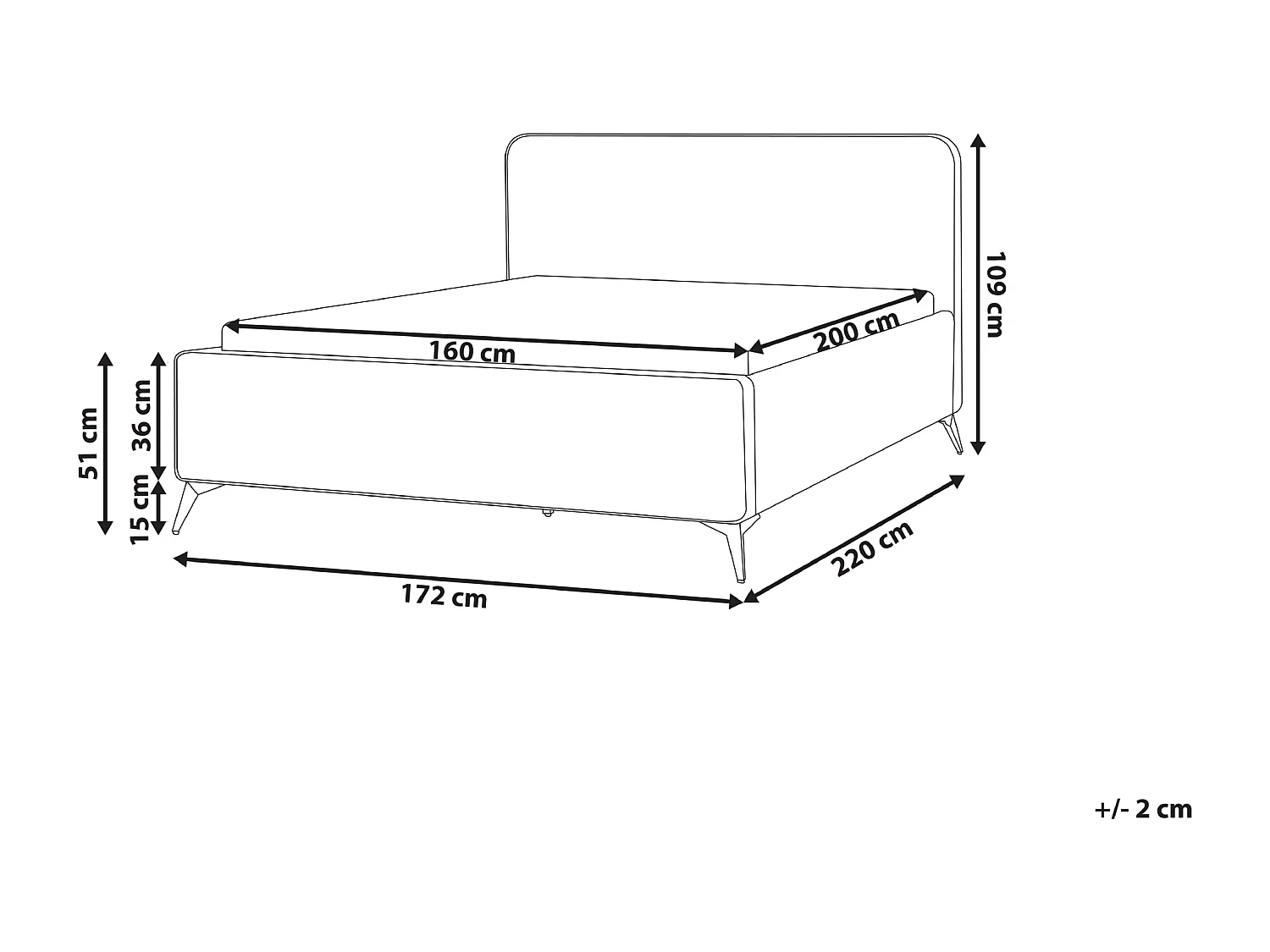Letto matrimoniale bouclé bianco sporco 160 x 200 cm VALOGNES
