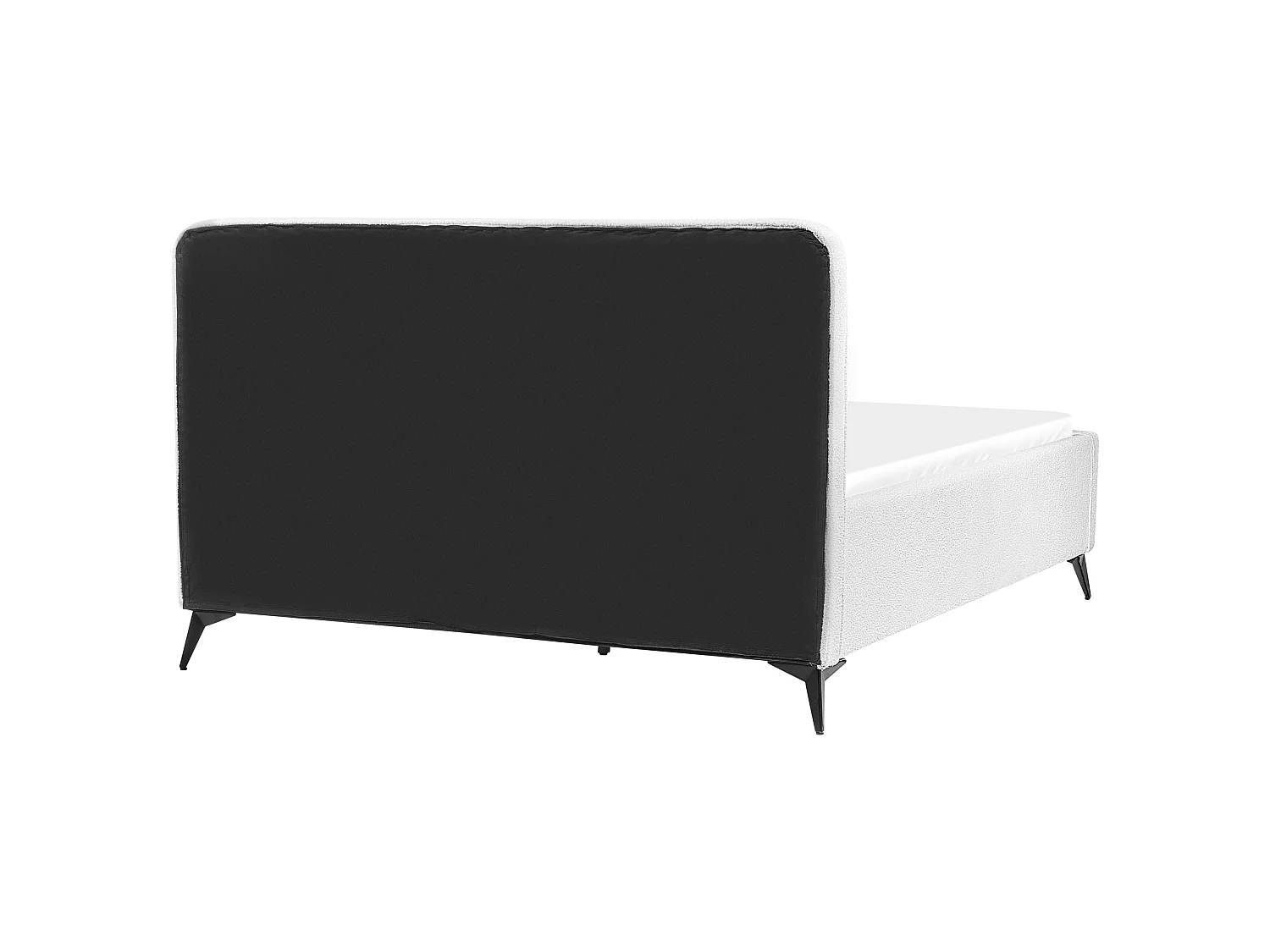 Bed Boucle VALOGNES 160 x 200 cm (EU King Size) Off-White