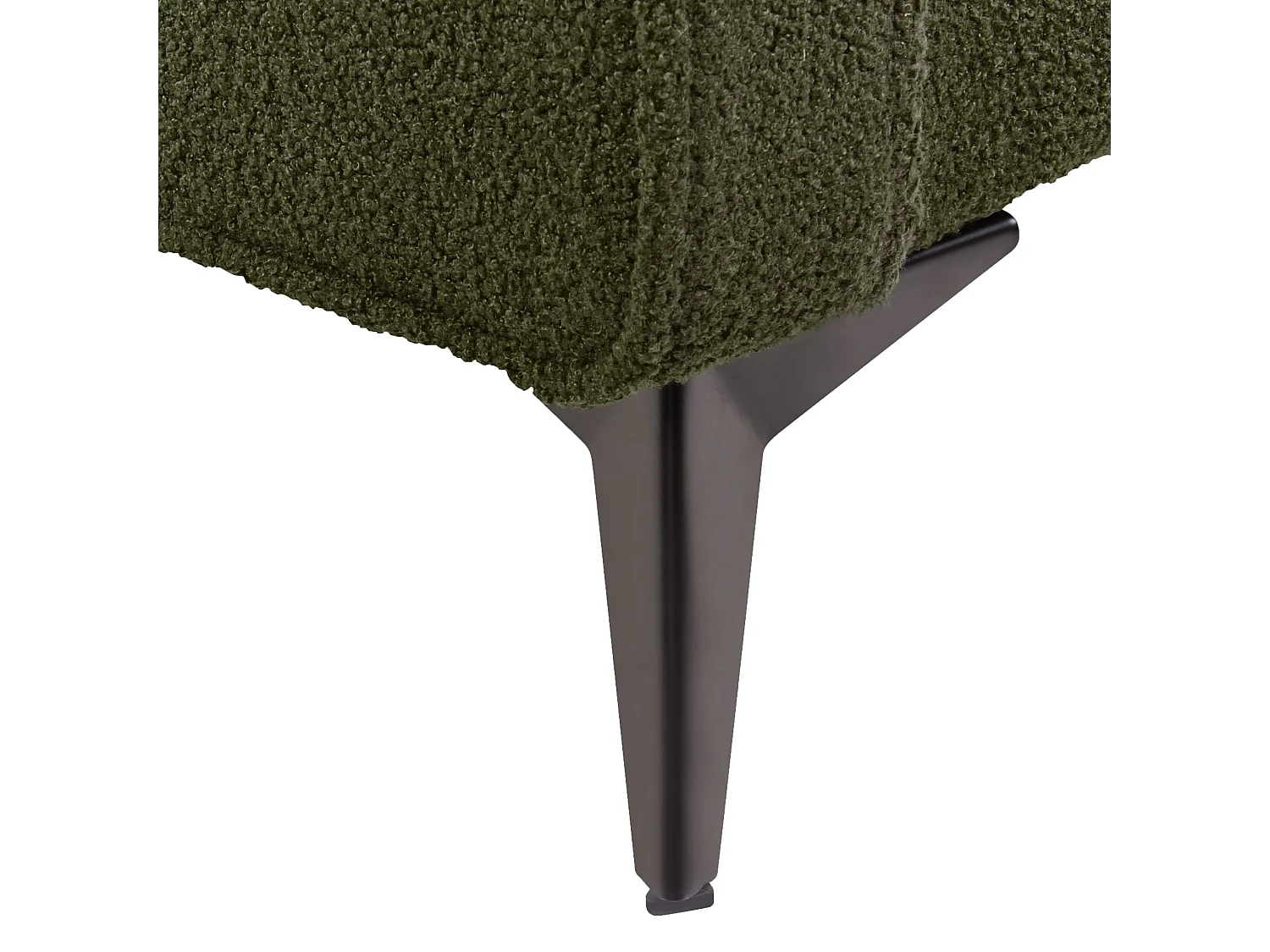 Lit avec sommier Bouclé VALOGNES 180 x 200 cm Vert foncé