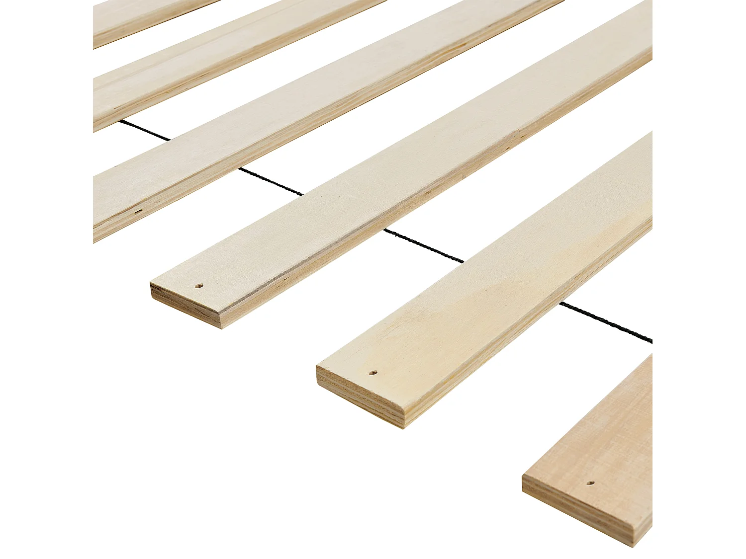 Lit avec sommier Bouclé VALOGNES 160 x 200 cm Blanc cassé