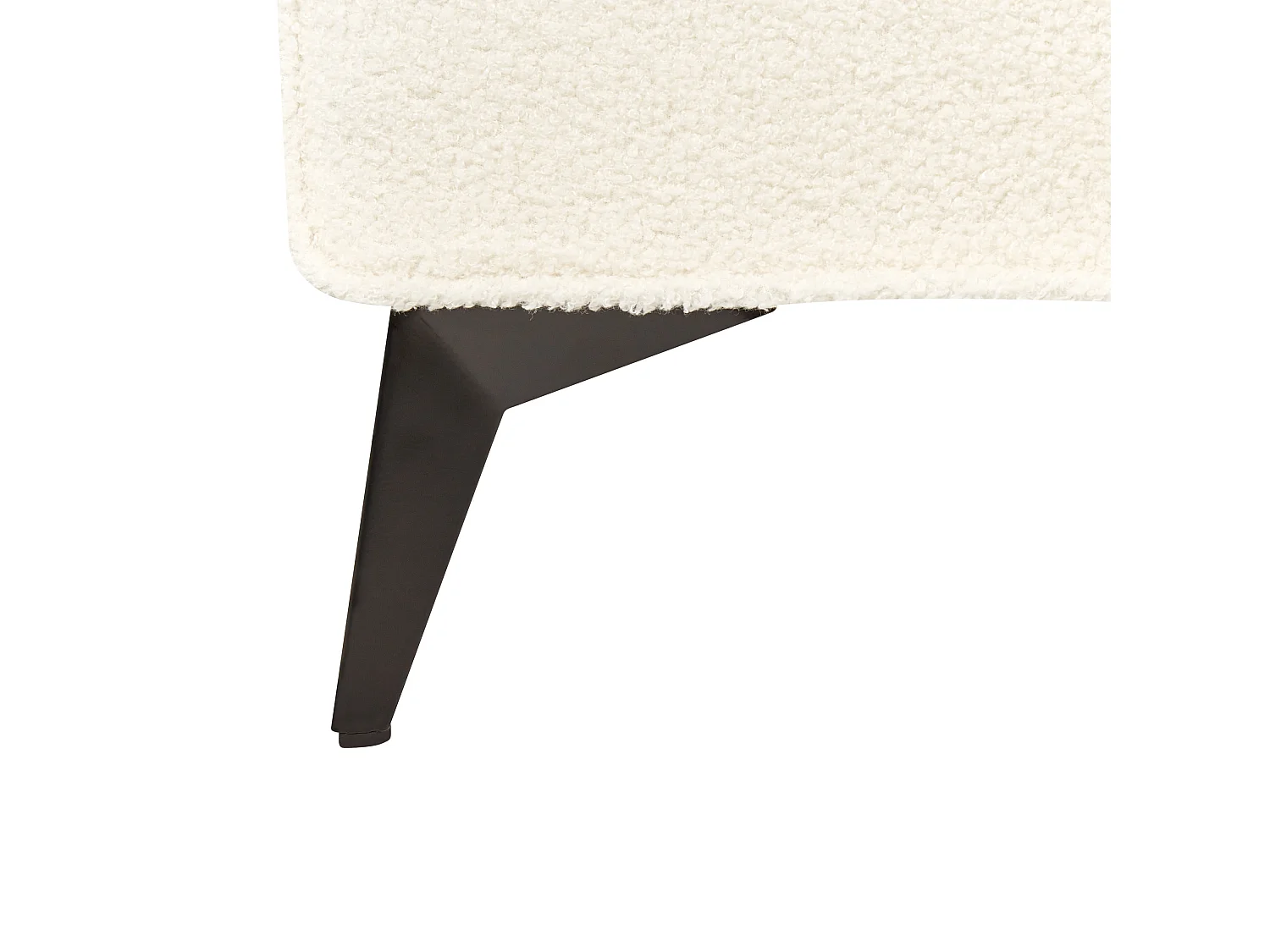 Bett mit Lattenrost Bouclé VALOGNES 160 x 200 cm Hellbeige