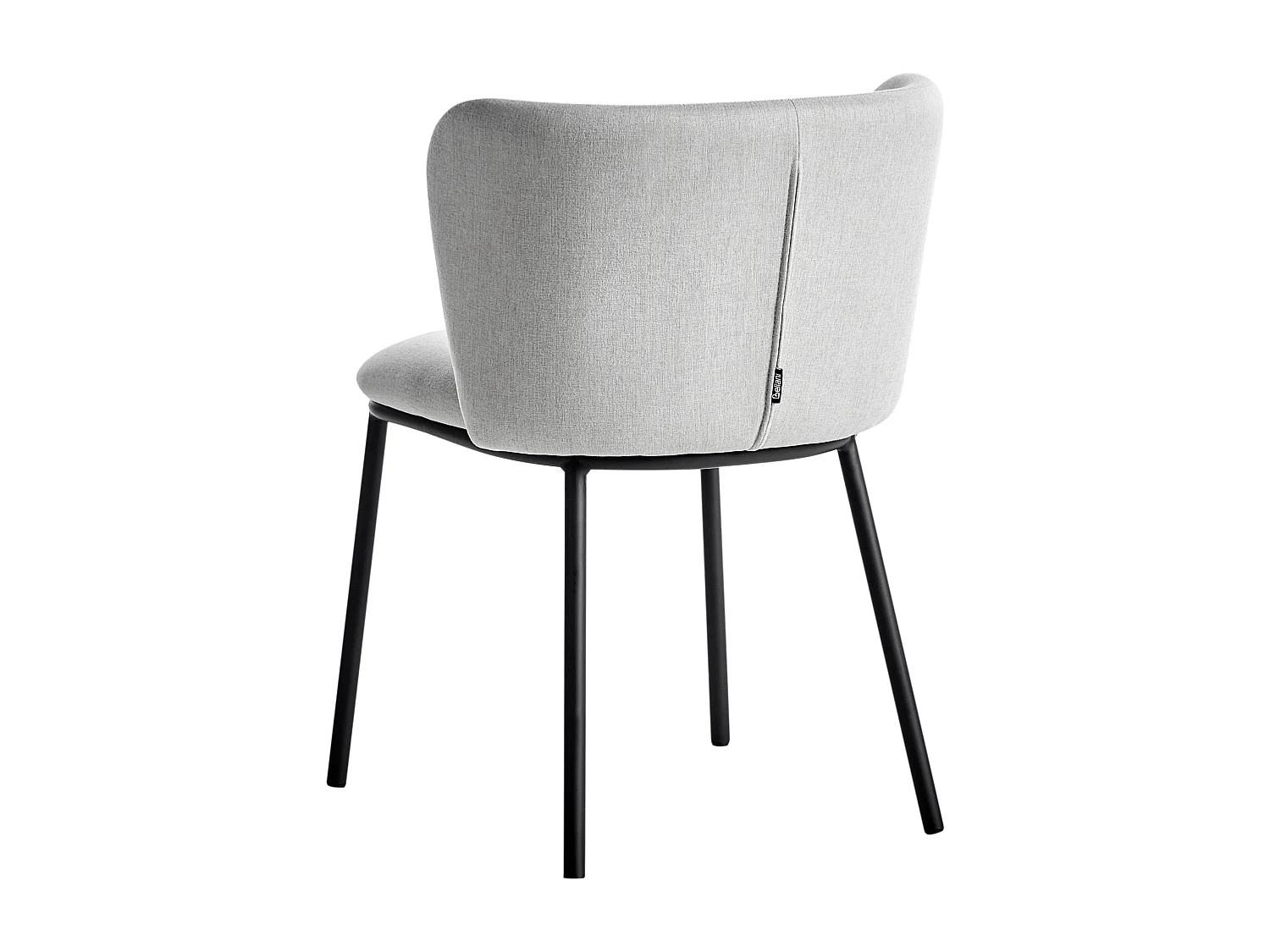 Lot de 2 chaises de salle à manger MINA Tissu Gris clair