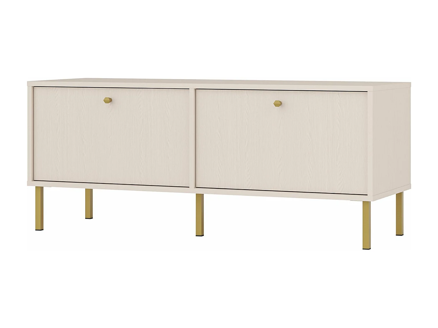 TV-Möbel 2-türig - Sandbeige - 121 cm - OKTIO