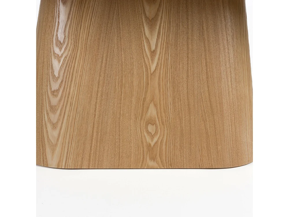 Almira - Table à manger 8 personnes ovale en pierre et bois - Bois clair