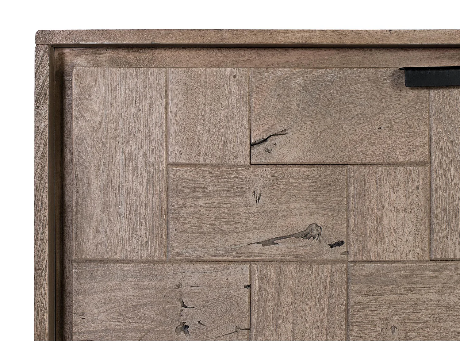 Buffet fait à la main en bois d'acacia et métal 160cm