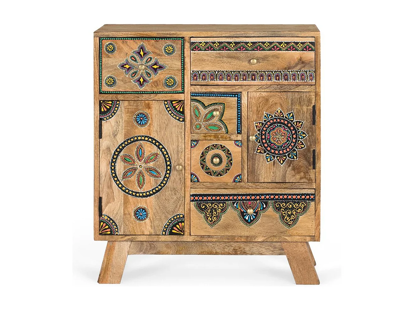 Commode réalisée à la main en bois de manguier