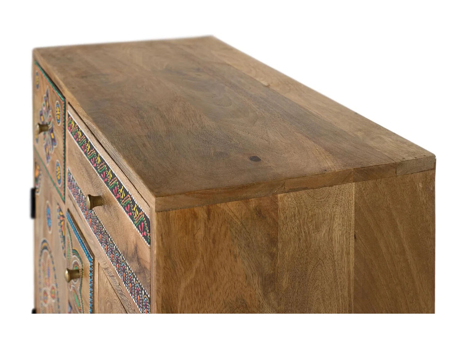 Commode réalisée à la main en bois de manguier