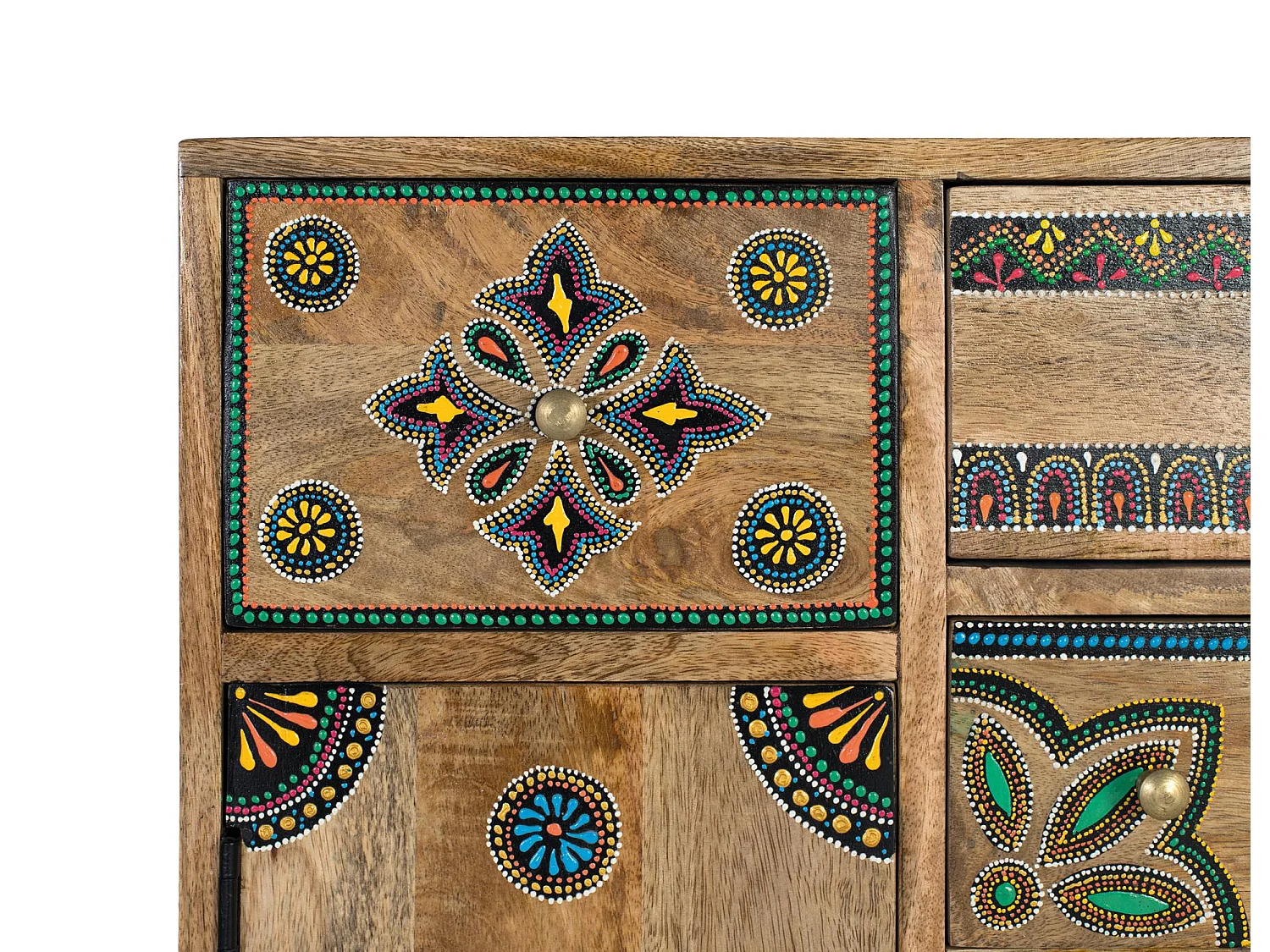 Commode réalisée à la main en bois de manguier